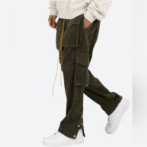 New MNML corduroy cargo II snap army green pants small